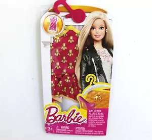 Barbie Fashion Pack Vestito con Collo a V Rosa Giallo - Foto 1 di 3
