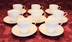 Mikasa Classic Flair Ceramic 3" Cup and Saucer - Set of 8 - Excellent! - Picture 1 of 3