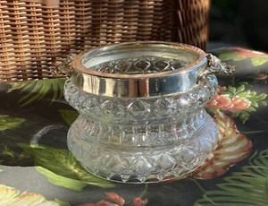 Vintage Pressglas versilbert Wein/Sekt Kühler, 4" x 7,5" - Bild 1 von 3