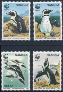 TOP518 -NAMIBIA 1977 WWF 1997 BIRDS/JACKASS PENGUIN 4V SC 821-24 MNH - Picture 1 of 1