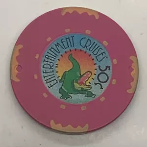 Entertainment Casino Cruises $0.50 Wet Chip Marco Island Florida 1997 - Picture 1 of 4