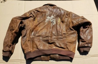 Винтажная кожаная куртка Flight of The Intruder Bomber Movie Lafayette Squadron - Изображение 1 из 4