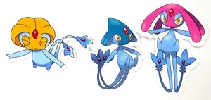 Azelf, Mespirit, Uxie - 3 Legendary Pokemon Vinyl Sticker Set - Generation 4 - Picture 1 of 4