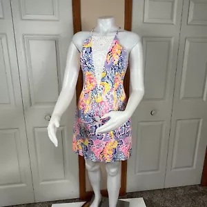 Lilly Pulitzer Kleid Damen Größe 2 Spaghettiträger Strick vorne mehrfarbig - Bild 1 von 8