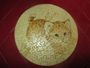COMPLETE Vintage SPRINGBOK 7" Diameter BABY BOBCAT LYNX Jigsaw PUZZLE  - 1980's - Picture 1 of 3