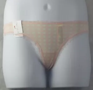 Tanga de encaje para mujer Calvin Klein QD3705 puntos apenas rosa XL - Imagen 1 de 2