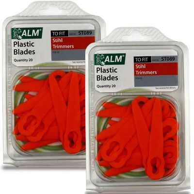 For Stihl FSA 45 ALM Trimmer Blades Pack Of 40 Plastic Cutting Blades ST089 - Image 1 of 4
