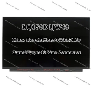 15.6" LQ156D1JW48 UHD 4K 3840x2160 LCD Screen LED Panel Display 0YTK73 - Picture 1 of 5