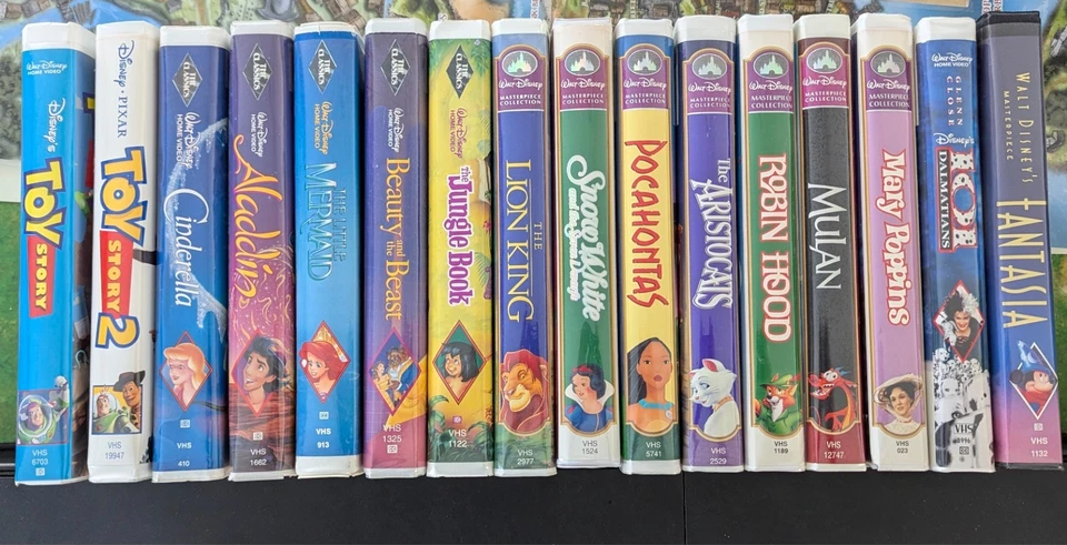 Walt Disney Black Diamond, Walt Disney Classics, and Pixar VHS tape lot 16 - Image 1 of 1