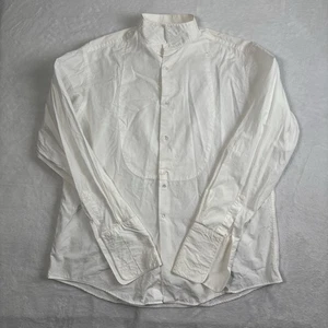 Giorgio Armani White Long Sleeve Button Up Dress Shirt Men's 16 34/35 Stain - Picture 1 of 8