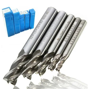 5Pcs CNC Straight Drill Bits HSS Shank 4 Flutes Engraving Milling Cutters Bit - Picture 1 of 6