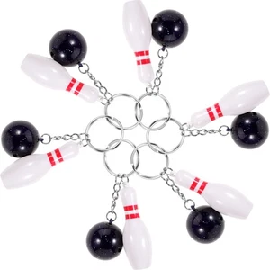  Mini llaveros de boliche 6 piezas exquisitos llaveros colgantes deportes partido recuerdos - Imagen 1 de 12