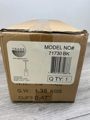 Trans Globe Lighting 71730-BK Meadowlark Mini Pendant Black - Image 1 of 3