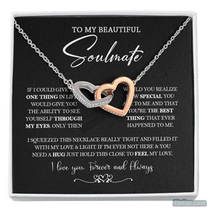 Romántico Collar Alma Gemela Regalo Para Ella - Collar Regalos Para Esposa, Navidad - Imagen 1 de 7