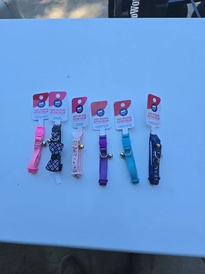 Lote de 6 collares Whisker City de fácil liberación para gato gatito 6,2-9" con campana de timbre Foto 1 de 4