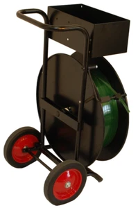 Standard Duty Oscillated Strapping Cart Dispenser 8" x 8" Core Quick Load System - Picture 1 of 2