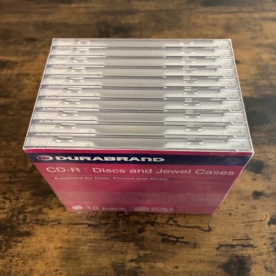 Duraband CD-R 10 PK Discs & Jewel Cases 700MB 80 MIN New SEALED - Image 1 of 3