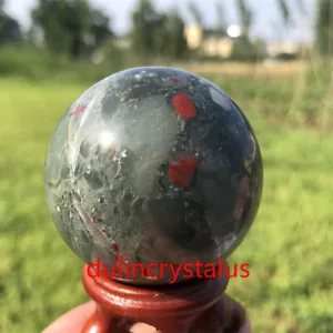 40 mm + sfera pietra preziosa Reiki sfera pietra preziosa pietra sangue naturale intagliata cristallo quarzo -1 pz - Foto 1 di 24