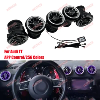 256 Colors APP Control Air Vent LED Ambient Light Decorative Lamp For Audi TT RS - Image 1 of 4