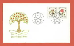 NORWAY – FDC – 1984 – HORTICULTURAL SOCIETY – Set of 2 - Scott #843-844 - Picture 1 of 1