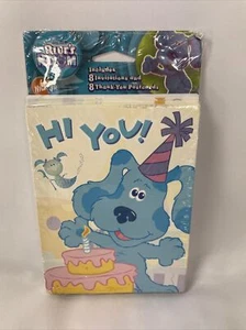 Blues Hinweise Einladungen Dankeschön Postkarten Hi You Let's Party Geburtstag 8 Karten - Bild 1 von 9