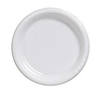 Tableware Dinnerware 7in Heavy Duty Dessert White Plastic Plates 20ct