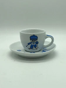 Seltene Turin 2006 Olympische Winterspiele Miniatur Porzellan Tasse und Untertasse blau - Bild 1 von 12