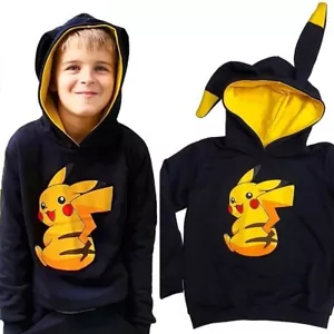 Jungen kinder Kapuzenpullover Sweatshirt Pokemon GO Pikachu 122-158 - Bild 1 von 3