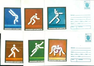 1981 University Games,Tennis,Fencing,Voleyball,Swimming,Wrestling,Romania,covers - Picture 1 of 2