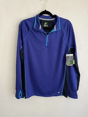 Nordic Track Man Blue/ Black Long Sleeve Activewear Shirt, Size Small - Image 1 of 4