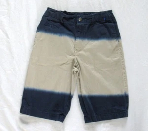 GAP Kinder Jungen marineblau hellbraun khaki ombre Streifen verstellbare Taille flache Vorderseite Gr. 16 - Bild 1 von 8