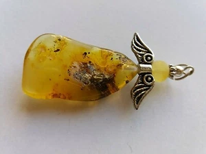 NATUR BALTISCHER BERNSTEIN ANHÄNGER "ENGEL" 3,5 gr. - Bild 1 von 8