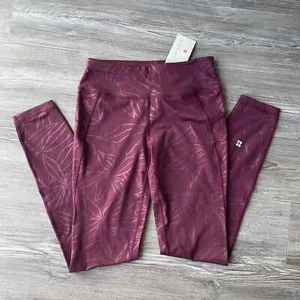 Leggings Sweaty Betty Todo el Día En relieve 7/8 Rojo Ciruela Drift Floral Para Mujer Talla XS - Imagen 1 de 6