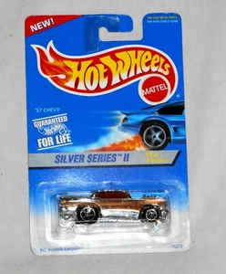 Mattel Hot Wheels 1957 Chevy Big Blown 1995 Silver Series II #3 No. 15270 MOC - Picture 1 of 4