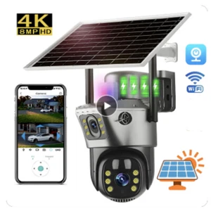 4K Camara De Seguridad Solar Inalambricas Para Exterior Con Vision Nocturna - Picture 1 of 15