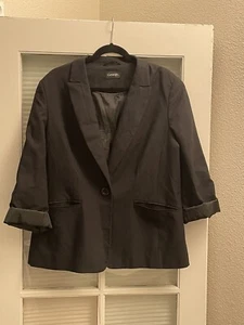 Woman’s Blazer -George UK size 20 black/ Grey pinstripe #A - Picture 1 of 10