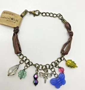 Natural Life Boho Brazalete Dije Mariposa Libélula Cadena de Cinta Ajustable - Imagen 1 de 9