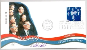 #3187o MOVIES GO 3D CELEBRATE THE CENTURY FDC ARTIST CHRIS CALLE SIGNED - Picture 1 of 1