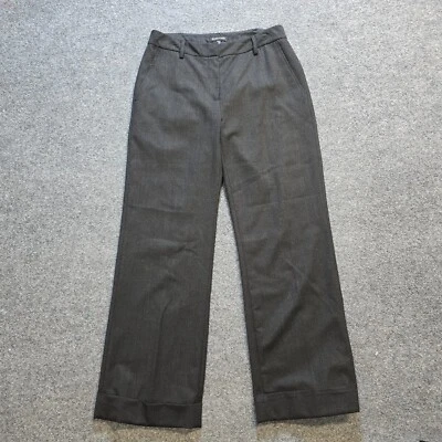 Eileen Fisher Pants Womens Size 2 Black Gray Cuffed Straight Leg Career Capsule - Image 1 of 4