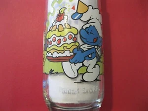 Baker Smurf Glass 1983 Vintage, Collectible, Ships Free - Picture 1 of 11