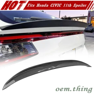 Carbon Fiber Fit FOR HONDA Civic 11th Hatchback P Look Trunk Spoiler FL 2025 - Picture 1 of 8