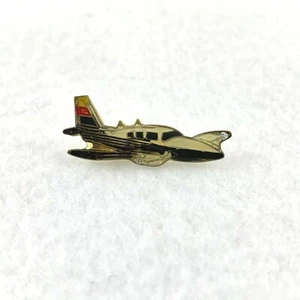 Vintage Civil Aviation Lapel Pin: Piper Aztec. Blue Red Yellow, Gold Trim 1.2" - Picture 1 of 4