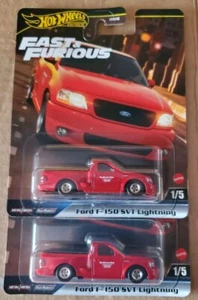 Hot Wheels Premium Fast And Furious Ford F-150 SVT Lightning Lot Of 2 - Picture 1 of 8