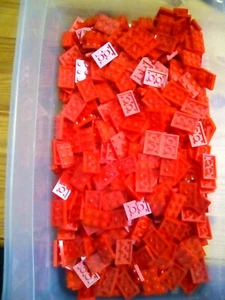 Lego Placa Roja 2X3 25 Piezas Lote a Granel NUEVO - Imagen 1 de 1