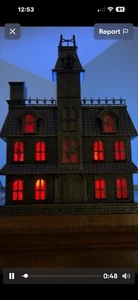 Halloween Haunted House Color Changing Lights Sounds Flying Ghost NWT see Video - Picture 1 of 5