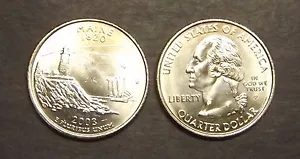 2003 P Maine State Quarter / UNC (8158a) - Picture 1 of 1