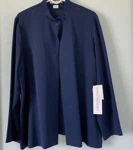 NWT Josephine Cardigan Blouse Navy Open Front Retail Price $118 Size 12 NEW - Picture 1 of 10