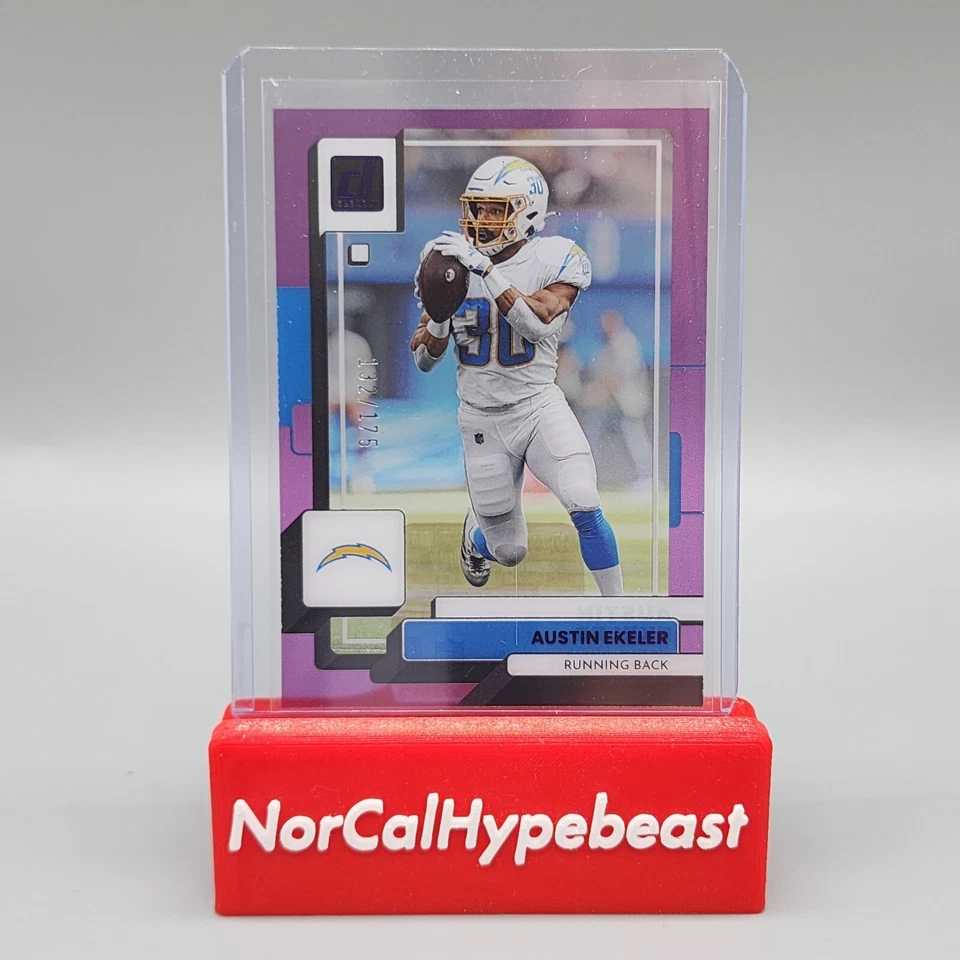 2022 Panini Clearly Donruss Football Austin Ekeler #26 Purple Parallel /175 - Image 1 of 3