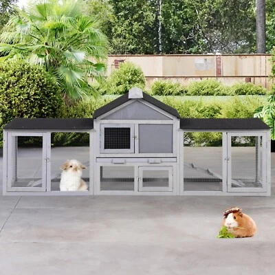 "Jaula grande de madera para conejos COZIWOW 82"" exterior duradera para animales pequeños interior" Foto 1 de 4