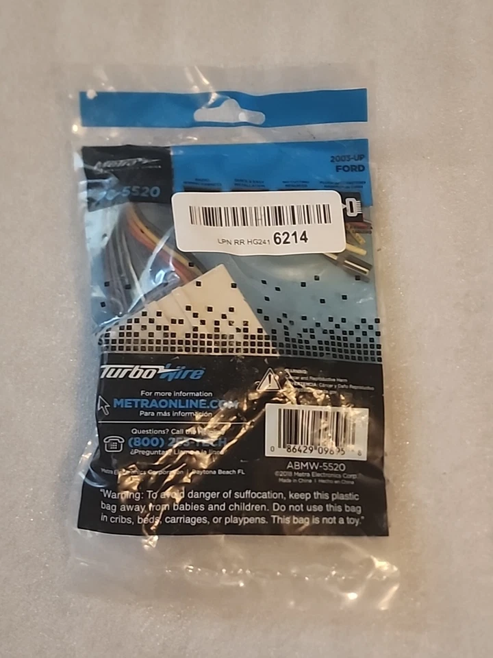 Arnés de cableado Metra 70-5520 para vehículos Ford/Mercury/Lincoln seleccionados 2003-up Foto 1 de 1